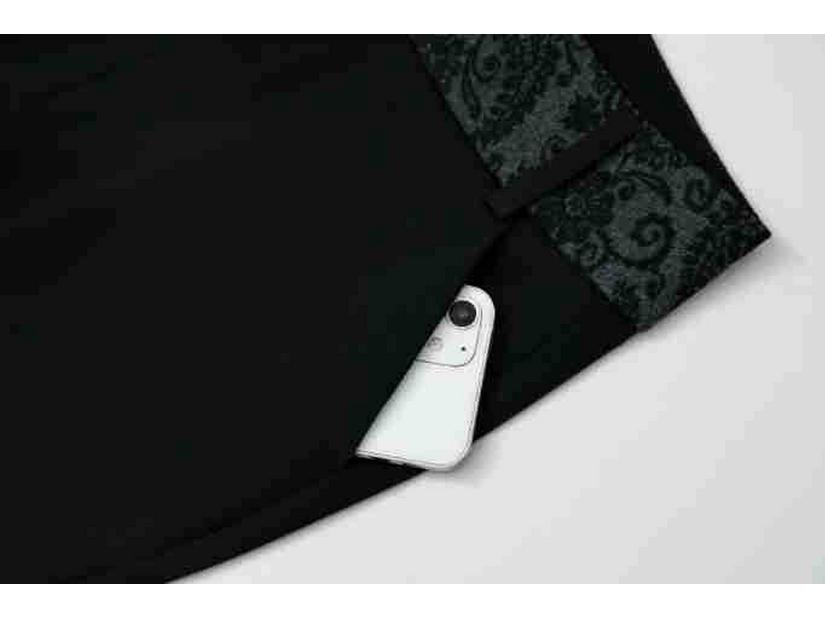 Spring/Autumn Women's High Waist Bell Bottom Knit Pants - Black, Plus Size, Slimming, Fashionable, Loose Fit