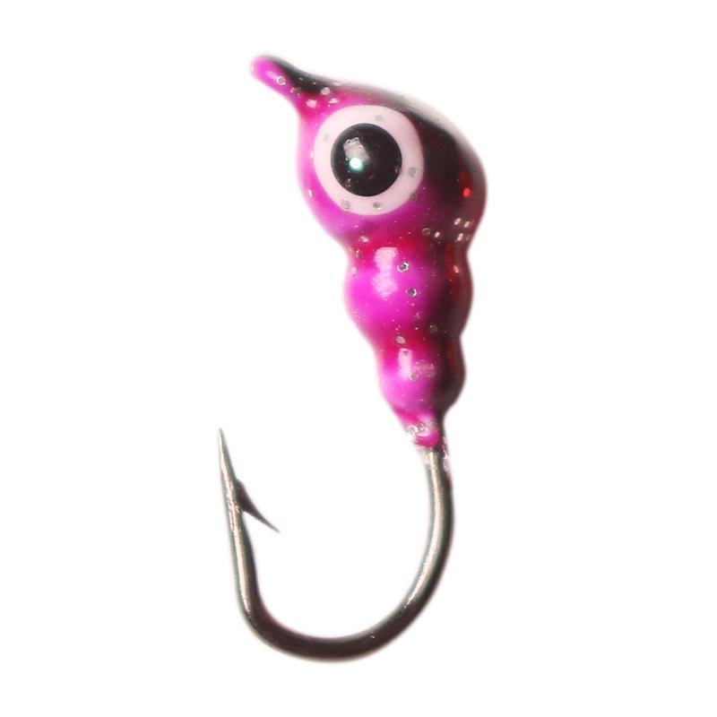 6-Color Thread-Style Micro Ice Fishing Hook, 1.1g Soft Bait Lure