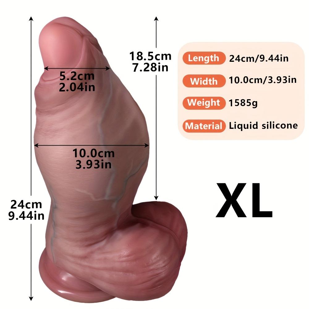 Dildo XXL Realist Extra Gros de 11cm, Penis Super Lat din Silicon Lichid cu Ventuză Puternică, Dildo Mare Ultra-Moale pentru Joc Anal și Vaginal, Bărbați Femei
