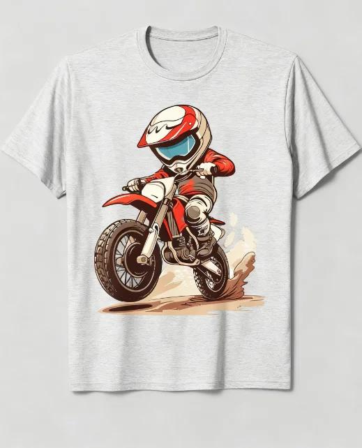 

Men s muddy track motorcycle pattern printed 100% pure cotton short-sleeved T-shirt, casual and comfortable clothing top 4XL