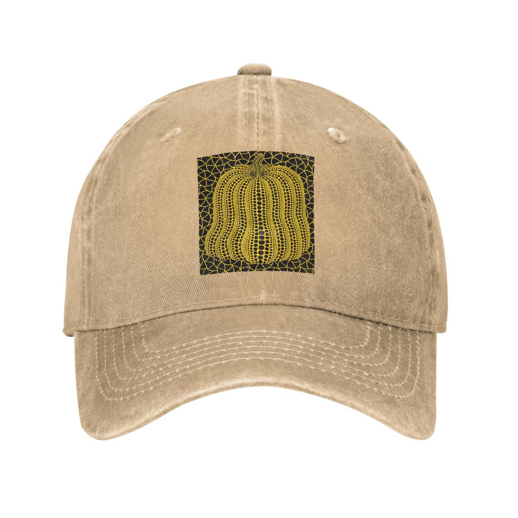 Yayoi Kusama Pumpkin Abstract Art Denim Fabric Cap Casual Baseball Caps Adjustable Hat Summer Unisex Baseball Hats