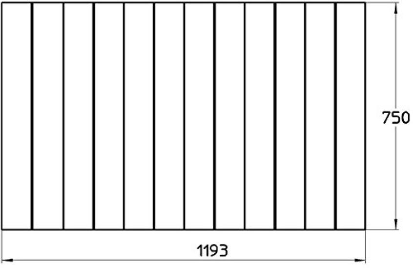 SANEI Folding Bathtub Lid with Less Grooves, 750X1200mm, Ivory, W784-750X1200
