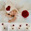 Handmade Knitted Long Tailed Hat 1pc Newborn Baby Four Seasons Milky White Baby Photo Shoot Children Photography Studio Props