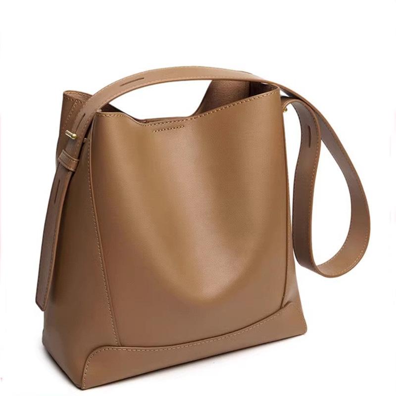 

Сумка-ведро для женщин, Вместительная сумка-тоут для женщин, Сумка из мягкой кожи, Сумка через плечо для женщин, Сумка для поездок на работу коричневый