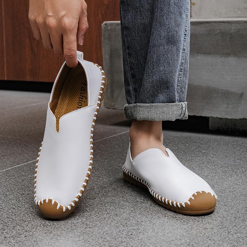 Leather Men Water Beach Sandals Summer Outdoor Casual Closed Toe Sports Sandals Non-slip Soft Hiking Wading Sneakers PLUS SIZE 48