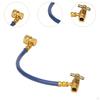Charging Hose Air Condition Tube R134A Low Pressure Connector Aluminum 25cm with Valve Manifolds