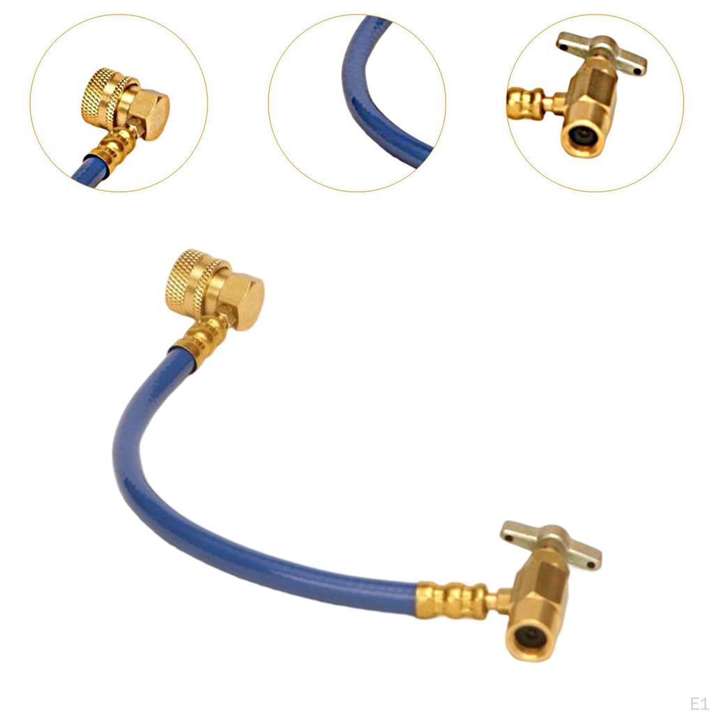 Charging Hose Air Condition Tube R134A Low Pressure Connector Aluminum 25cm with Valve Manifolds