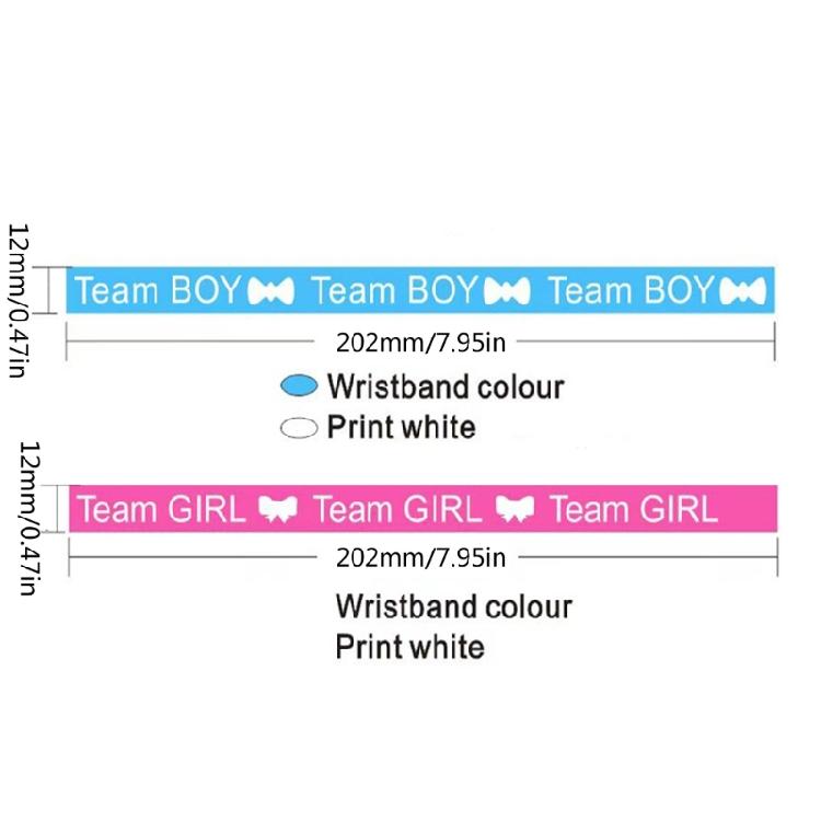Baby Gender Expose Silicone Wristbands Patterned Baby Gender Expose Bracelets Baby Shower Decoration for Parties