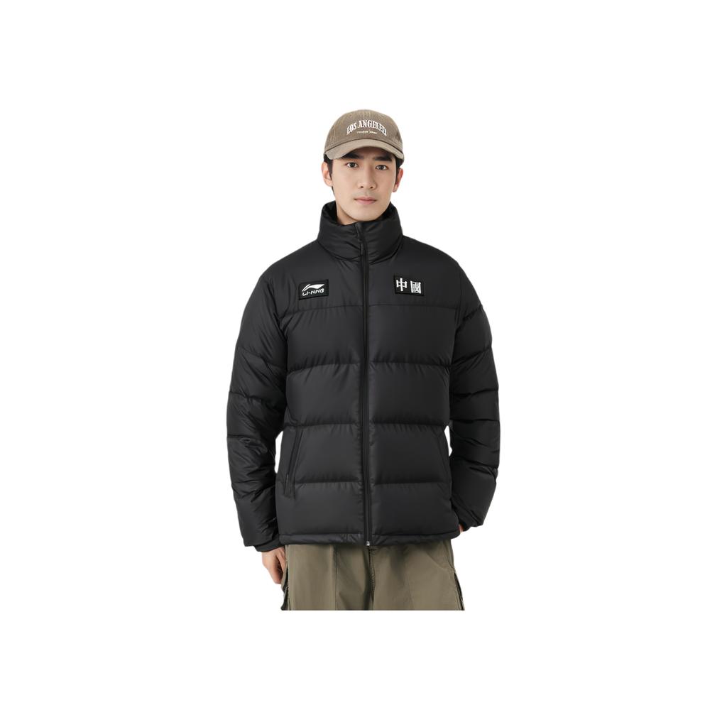 Li Ning Thick Warm Loose Short Down Jacket Men Jacket Black AYMQ589-51