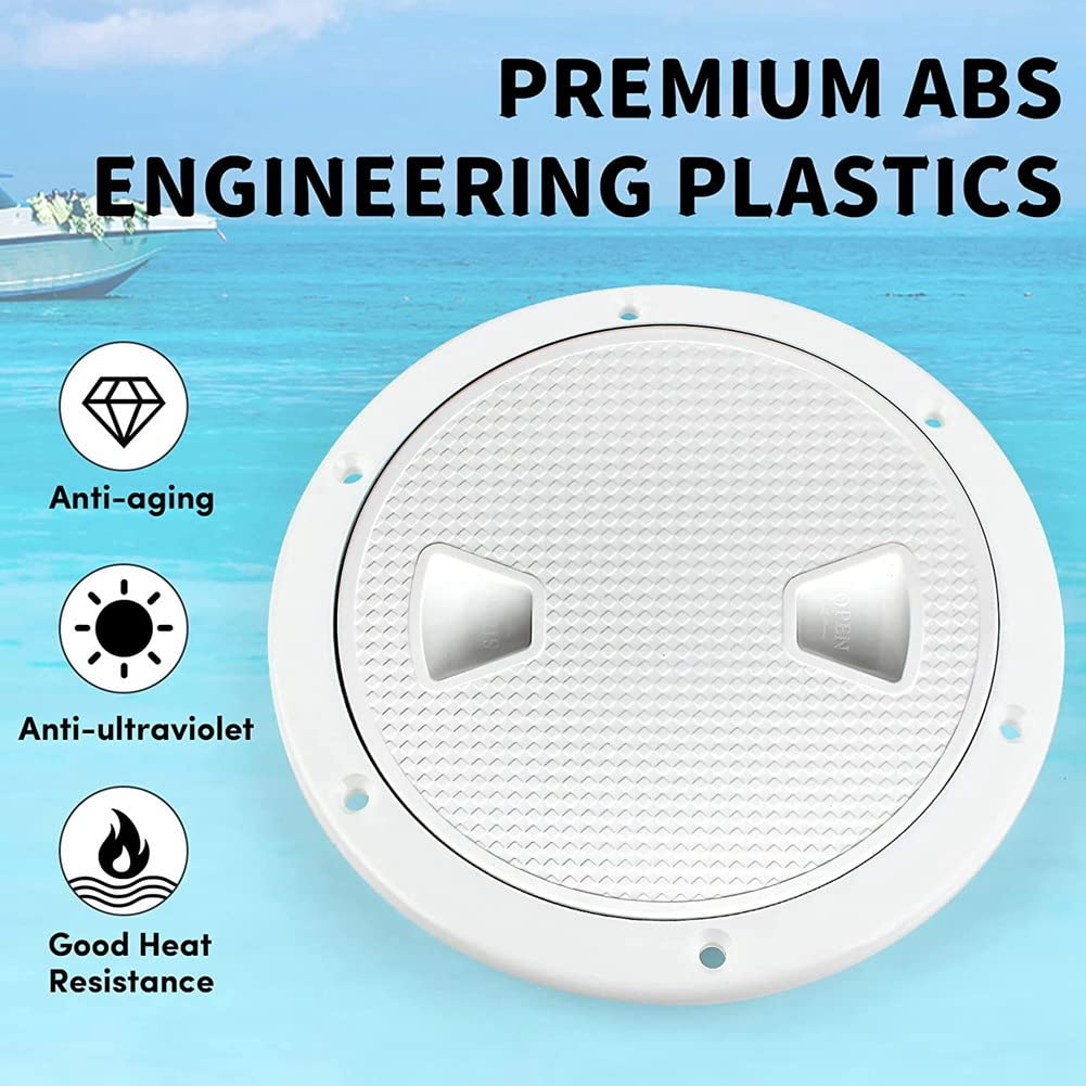 Pmandgk Round Anti-Slip Inspection Hatch - Boat Hatch Deck Plate with Removable Cover for