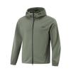 Li Ning Fitness Series Antistatic Antibacterial Warm Solid Color Breathable Comfortable Zip Jacket Men Jacket Luo-Yan-Green AWDU993-2