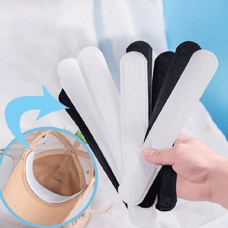10PCS Cap Sweat Absorbers Not Residues Sticker Expendable Hat Sweat Guards Nonwoven Texture Suitable for Sports Hat
