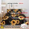 Soft And Comfortable Sunflower Print Duvet Cover Set For Bedroom And Guest Room - Includes 1 Duvet Cover And 2 Pillowcases )
