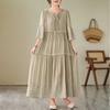 Embroidered Loose Fitting Women's Dress