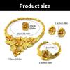 Elegant Bridal Jewelry Set with Fashionable Necklace and Clip Earrings In Gold Stylish Outfits Jewelry Accessory