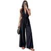 Sommer Europäischer Stil V-Ausschnitt Träger Jumpsuit Damen Elegant Mode Pendeln