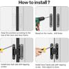 6 inch Hidden Door Hinges (2Pcs) Invisible Hinges for Doors, 180 Degree Swing Concealed Hinges, 3 Way Adjustable & Heavy Duty Hinges(Black)