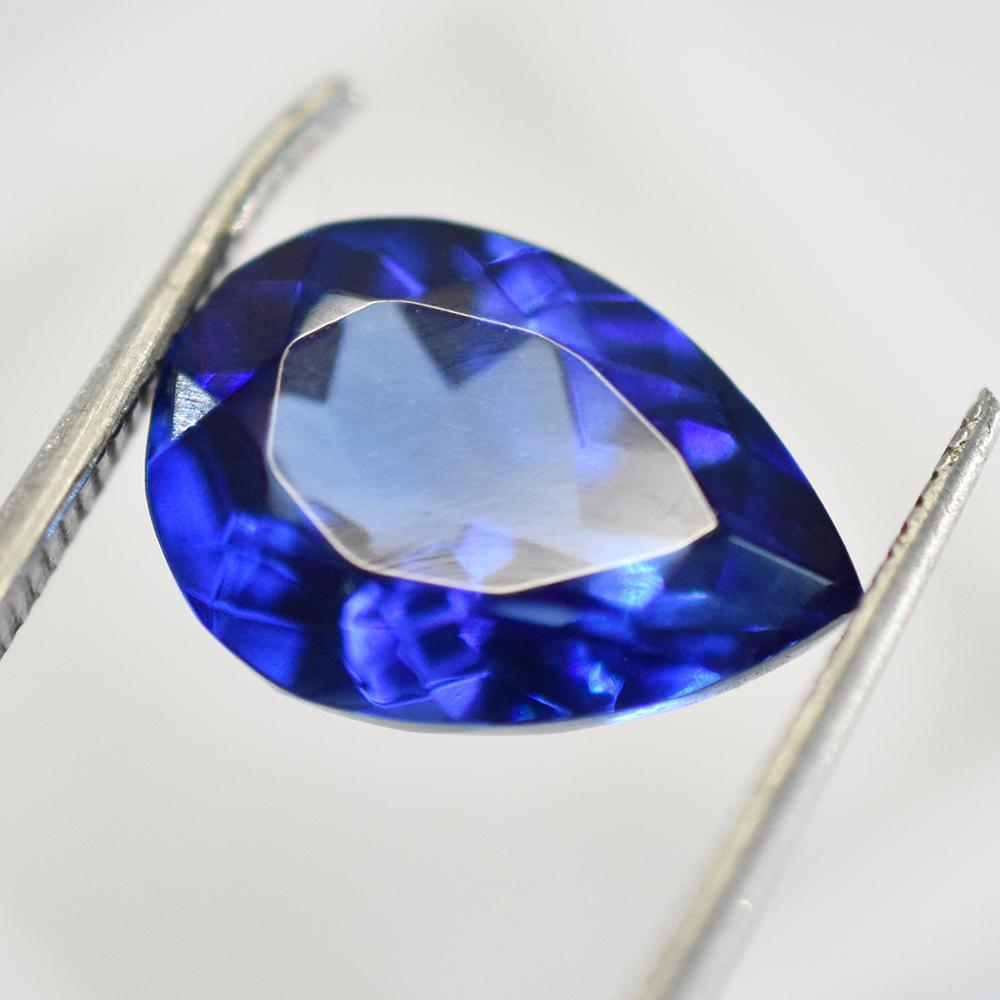 Natural Blue Tanzanian Tanzanite 7.55ct Pear Cut Certified Loose Gemstone