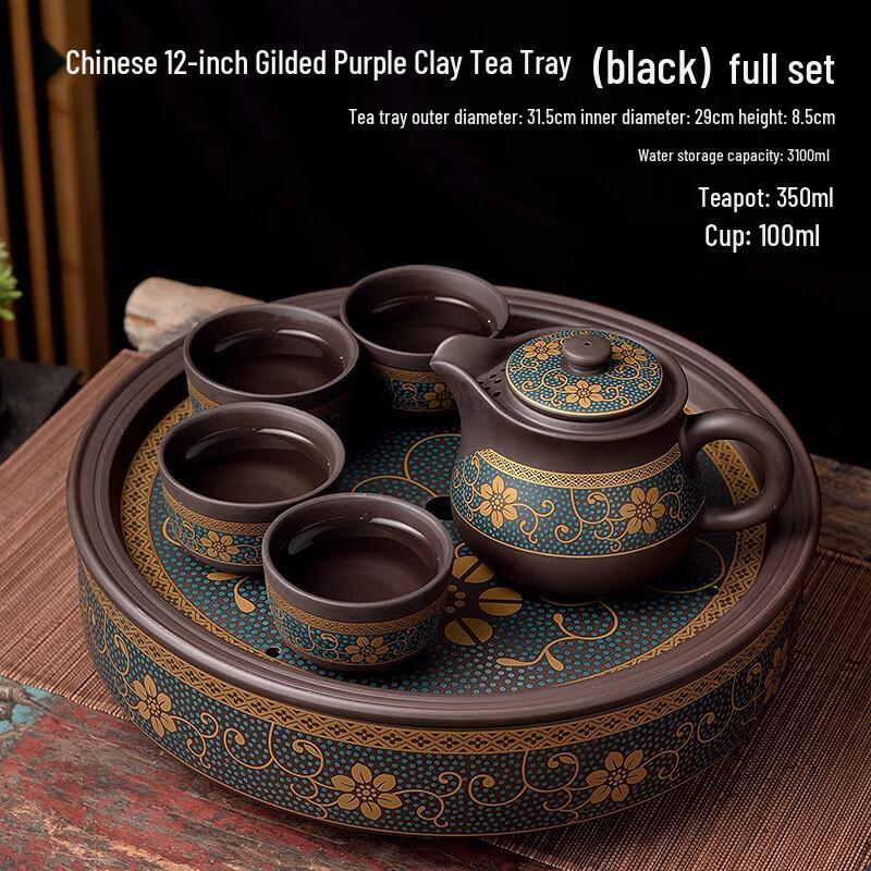 Yilutang Gilded Zisha Tea Tray Set