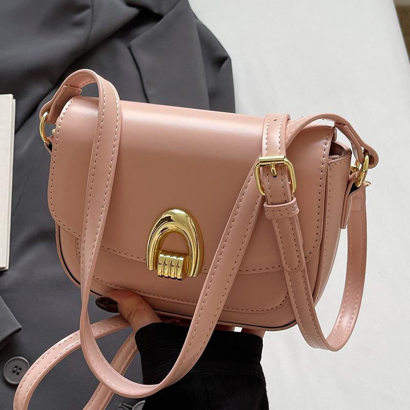 Hot Sale French Retro Casual Simple Style Saddle Bag Temperament Versatile Women's Commuter Shoulder Crossbody Bag