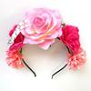 Plastic Rose Flower Crown Ghost Claw Party Headpiece Fashion Halloween Headband  Women