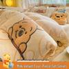 Cozy Winter Flannel Bedding Set: Warm Velvet Duvet Cover, Bed Sheet, and Pillowcases for Dorms
