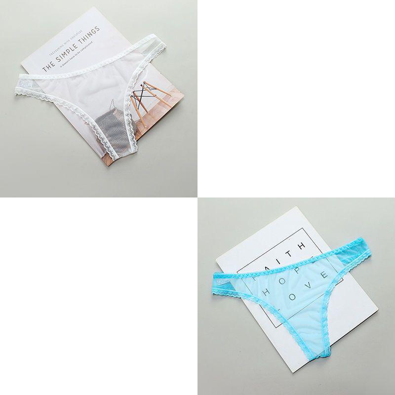 Tanga de Malla Transparente de Tiro Bajo para un Look Sedoso y Coqueto