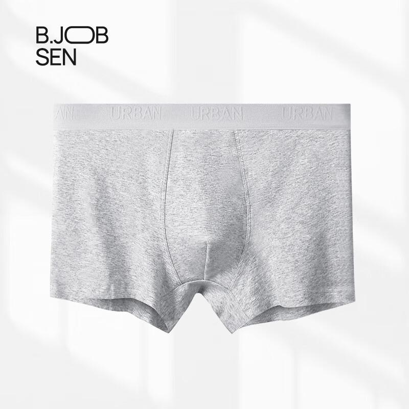 B.JOBSEN Men's Pure Cotton 7A Antibacterial Breathable Boxer Briefs 2-Pack