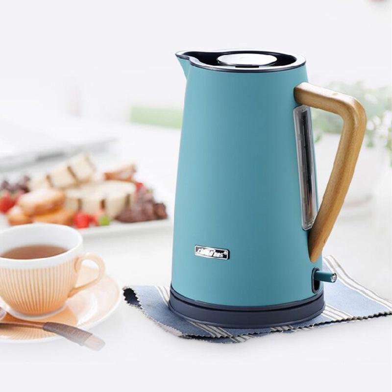 Electric Kettle Tea Coffee Pot Smart Water Thermo Samovar 1.7L 1800W Kitchen Appliances Boiler Blue White 220-240V