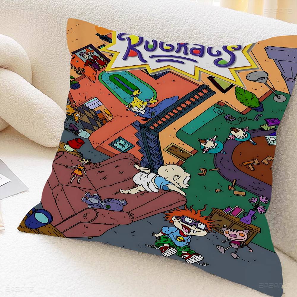Cartoon Funny R-Rugrats Pillow Cushion Cover Pillowcase Living Room Sofa Home Decor Customized
