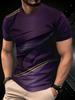 Summer Classic Men's 3D Line Stripe Print T-Shirt Short Sleeve Round Neck Top Street T-Shirts Oversized Sports Men's Clothing