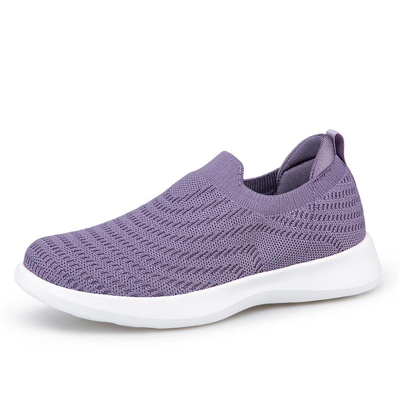 Shoes Spring new breathable fly-woven couple casual shoes soft sole light one-pedal walking shoes