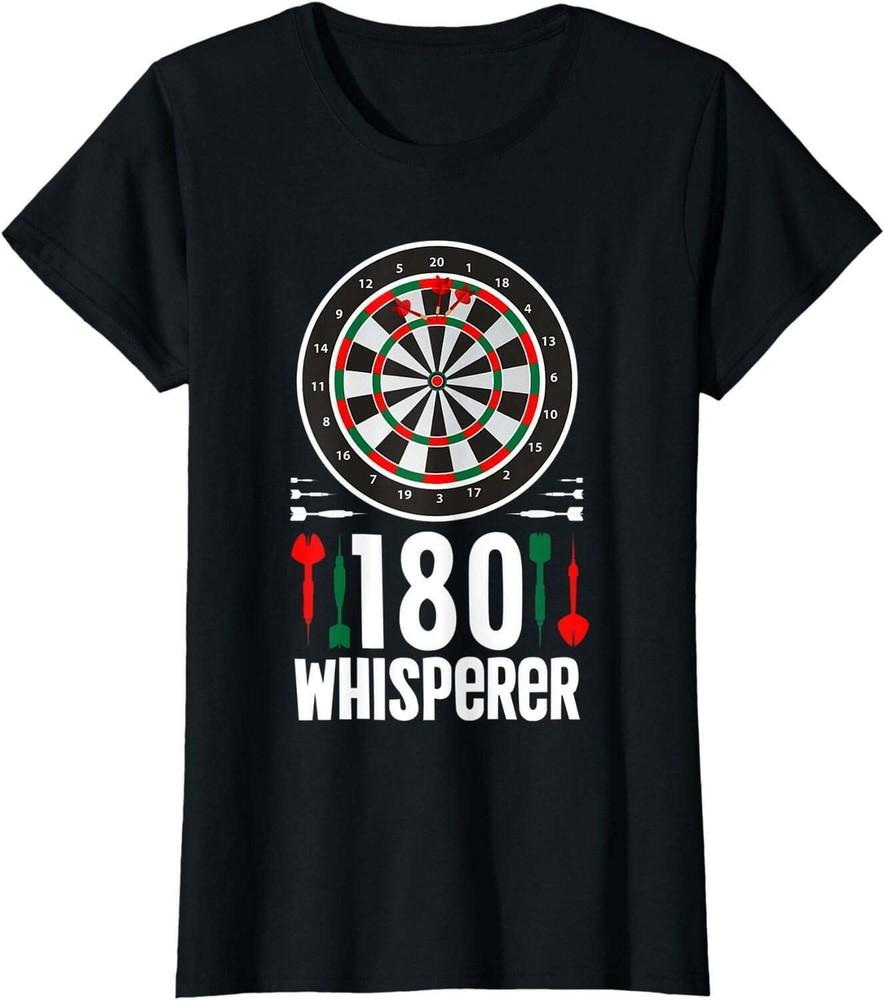 180 Darts Whisperer Funny Player Dartboard Humor Outfit Tshirt S