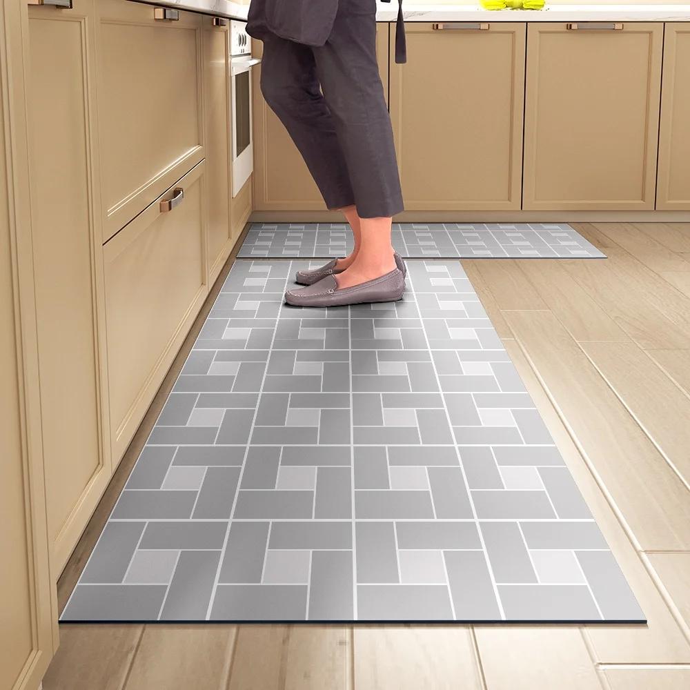 Kitchen Mat Absorbent Printed Kitchen Rugs Non-slip Area Mat Hallway Long Carpets for Living Room Bedroom Entrance Doormat Bath