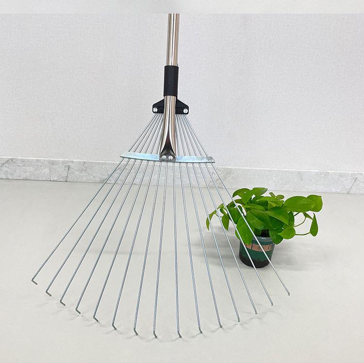 Grass and Leaf Rake: Versatile Telescopic Rake for Gathering Grass and Leaves, Lawn Claws and Agricultural Tool.