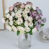Artificial Flowers Cheap Silk Tea Buds Roses Wedding Garden Bridal Bouquets Festival Table Decor Vases Home Room Yard Fake Peony