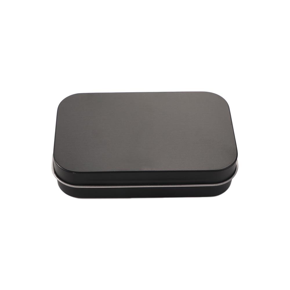 Kit de Supraviețuire Bijuterii Organizator Monede Negru Cutie Metalică Golă Neagră Cutie de Depozitare Cutie Bomboane Etui Carduri