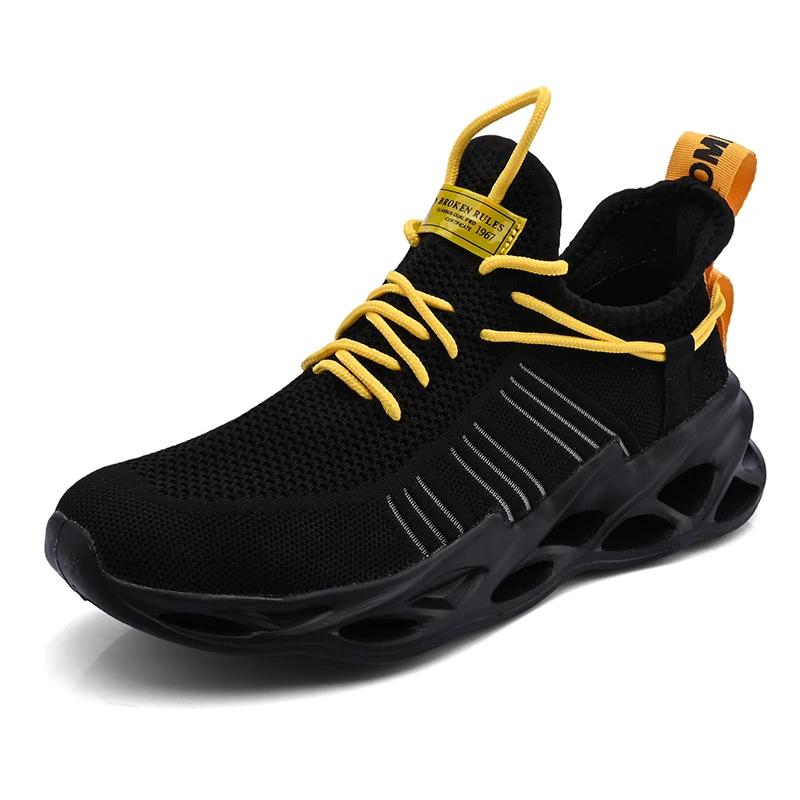 Runers Sneakers Male Chaussires Work Shoes Men Luxury Designer Trainer For Work Mesh Men's Leather Boot Good Quality Tennis Boy