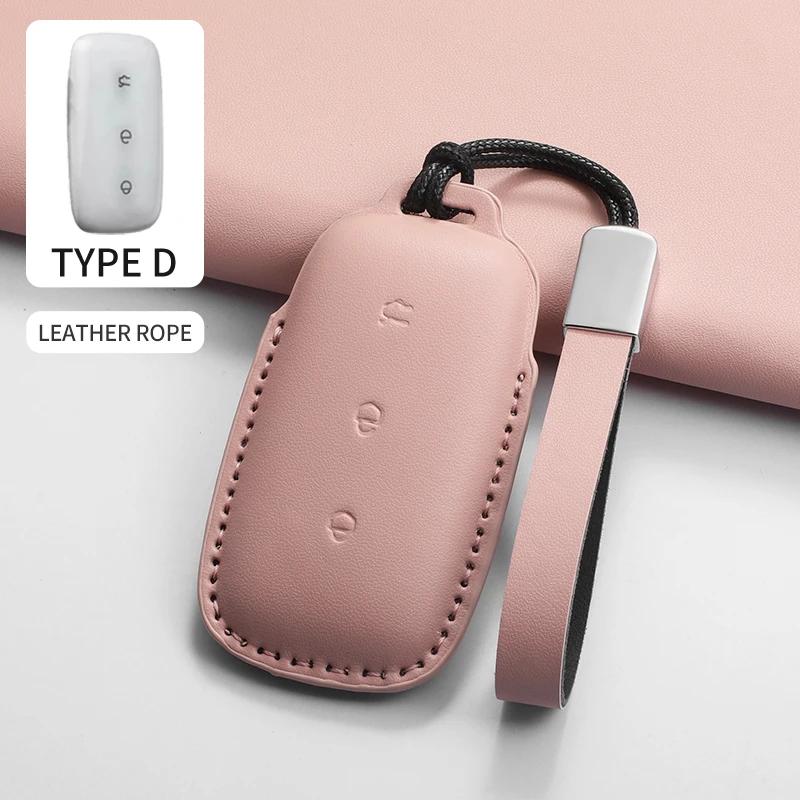 3 Buttons Car Key Case Cover Shell Fob for Geely Galaxy L7 2023 L6 MAX 1.5T Plus AIR PRO PU Car Remote Keychain Accessories