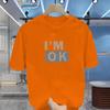 Men's T-shirt Summer Street Jumper T-shirt Men's and Women's Breathable Clothing Classic Letter-printed Cotton Short-sleeved Top