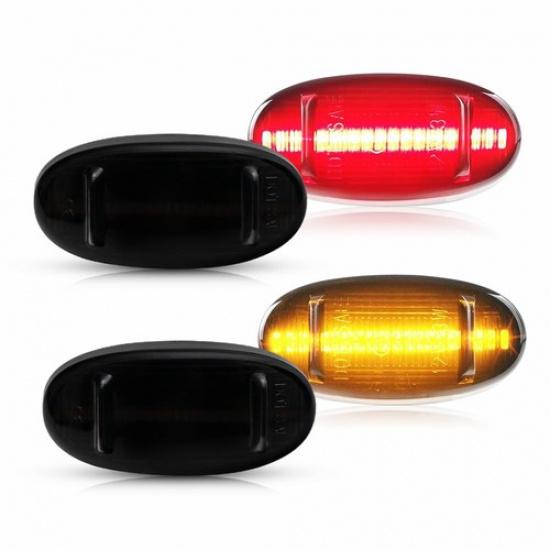 4X Smoked LED Side Marker Amber Red Lights For 2011- Ford F-250 Super Duty