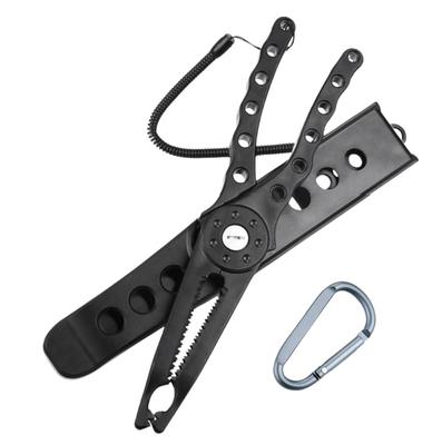 APAGAI Fish Crocodile Fish Fish Fishing Fishing Carabiner with Dedicated Fishing Tackle Catcher, Grip, Catch, Clip, Pliers, Grip, Holder, (Black)