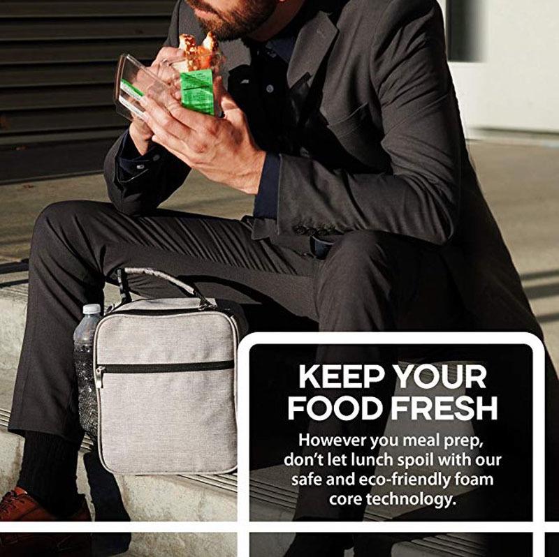 Insulated Oxford Picnic Lunch Bag with Ice Pack