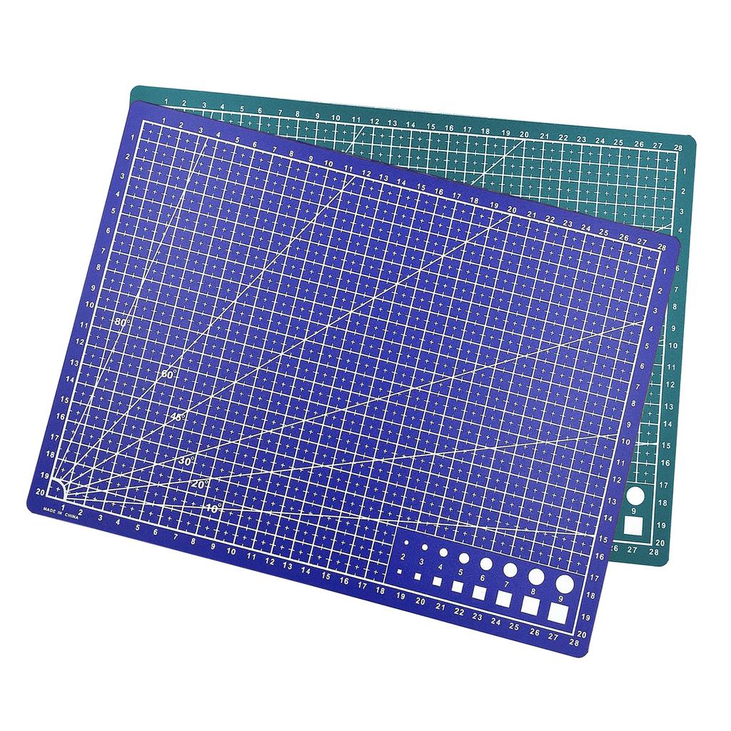 A4 Cutting Mat Single Sided Cutting Board Cut Pad DIY Tool with Clear Grid Lines Angles for Scrapbooking Art and Craft