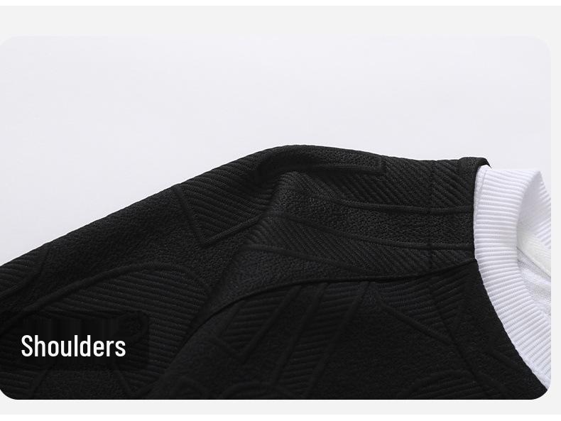 Men's Plus Size Fleece-Lined Two-Piece Style Hoodie - Autumn/Winter Casual Loose Fit