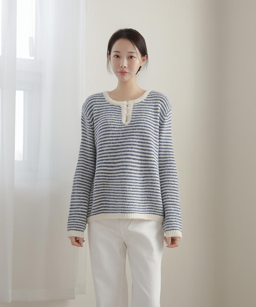 Keulleiseu London Striped Knit_Red
