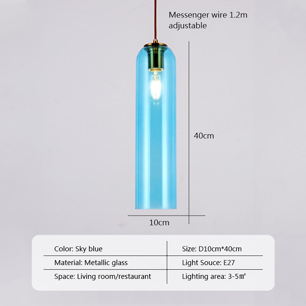 Modern LED Pendant Light Stained Glass Hanging Lamp Room For Bedside Bedroom Dining Room Living Room Illumination Fixture Lustre