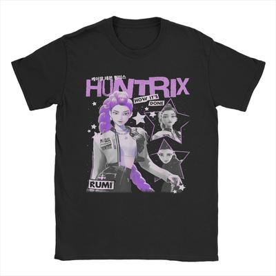 Funny Huntrix Rumi How It's Done Retro Poster Kpop Demon Hunters T-Shirts for Men Cotton T Shirt  Short Sleeve Tees Printed Tops