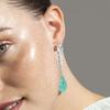Boucles d'oreilles - Luxenter - Kim - Argent 925 - Quartz hydrothermal vert - Plaqué rhodium