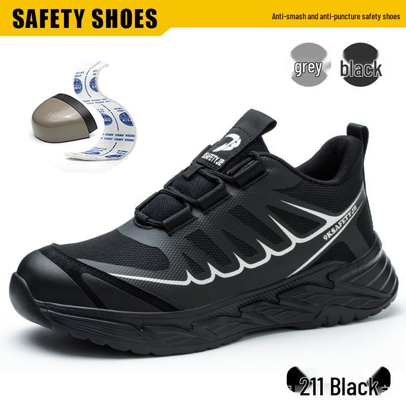 Men's Lightweight Foldable Water-Resistant Safety Shoes - Anti-Smash & Anti-Puncture Protective Work Footwear